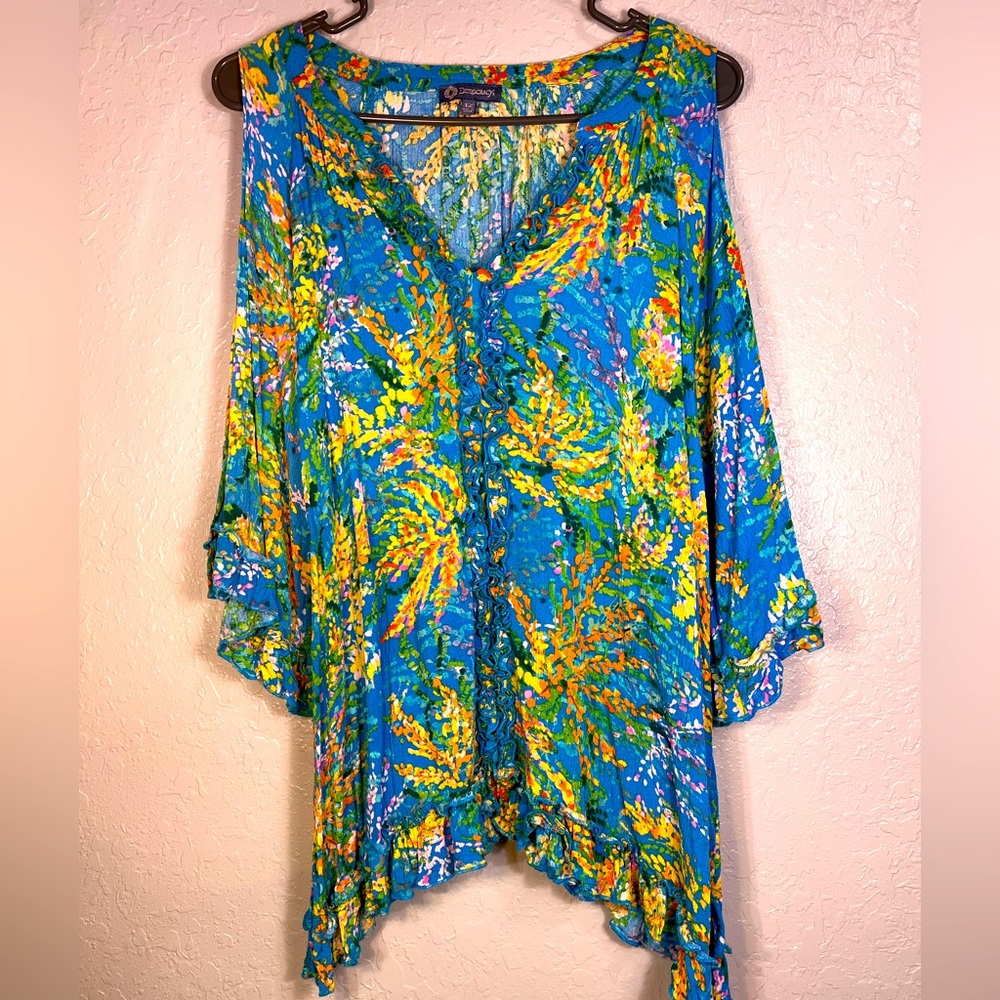 Democracy cold shoulder blouse size XL